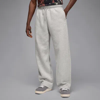 Jordan Men's  Brooklyn Fleece Oversized Open-hem Pants In Gray