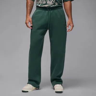 Jordan Men's  Brooklyn Fleece Oversized Open-hem Pants In Green