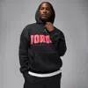 Jordan Men's  Brooklyn Fleece Oversized Pullover Hoodie In Black