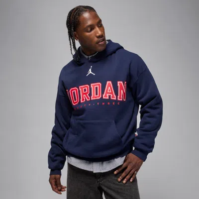 Jordan Men's  Brooklyn Fleece Oversized Pullover Hoodie In Blue