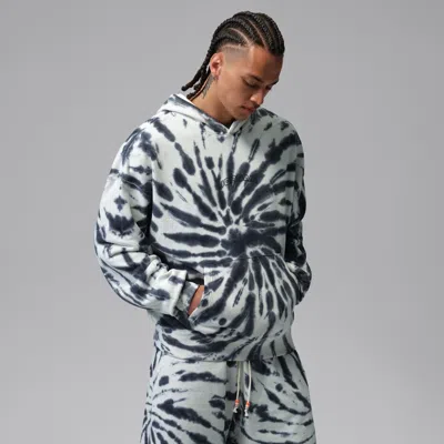 Jordan Men's  Brooklyn Fleece Tie-dye Pullover Festival Hoodie In White