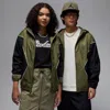 Jordan Men's  Brooklyn Hooded Draft Jacket In Medium Olive/black/sail