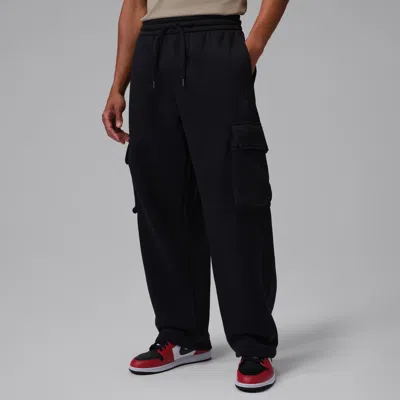 Jordan Men's  Brooklyn Oversized Fleece Cargo Pants In Black