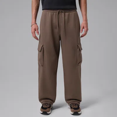 Jordan Men's  Brooklyn Oversized Fleece Cargo Pants In Brown