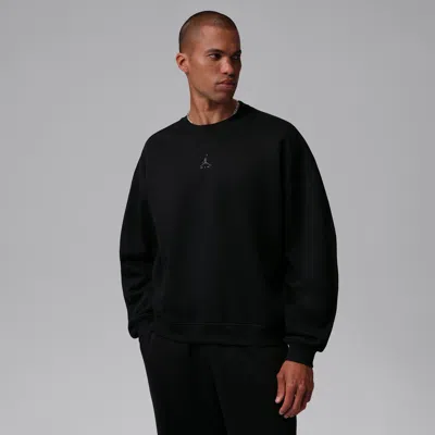 Jordan Men's  Brooklyn Oversized Fleece Crew-neck Sweatshirt In Black