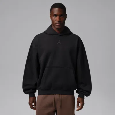 Jordan Brooklyn Loose-fitting Fleece Pullover Hoodie In Black