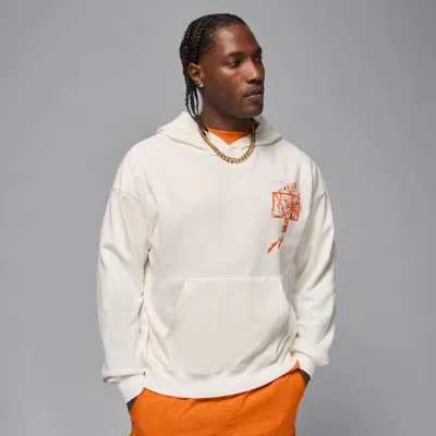 Jordan Men's  Brooklyn Oversized Pullover Hoodie In White
