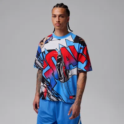 Jordan Brooklyn Oversize Soccer Print Cotton T-shirt In Multi