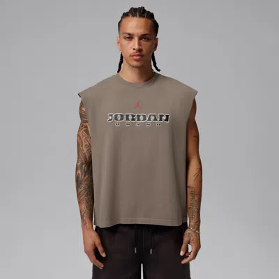 Jordan Men's  Brooklyn Sleeveless Muscle Top In Brown