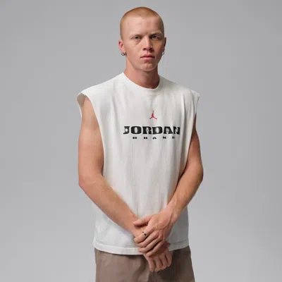 Jordan Men's  Brooklyn Sleeveless Muscle Top In White