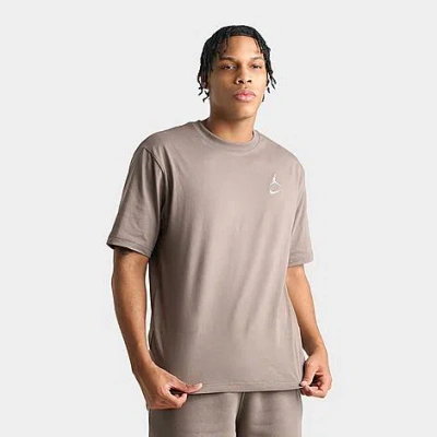 Jordan Men's Brooklyn Swoosh Logo T-shirt In Brown