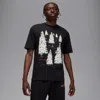 Jordan Holiday Cotton Graphic T-shirt In Black