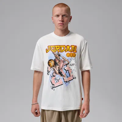 Jordan Mens Anime 85 Short Sleeve Crew In White