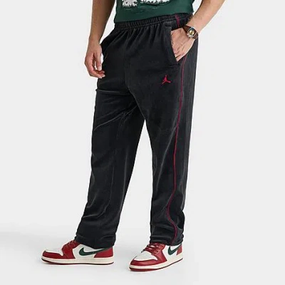 Jordan Men's Brooklyn Velour Track Pants In Black