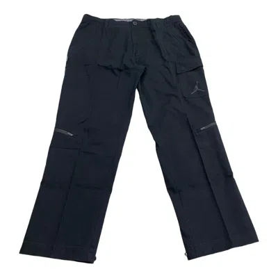 Jordan Men's Button Closure Cargo Pants In Black In Red