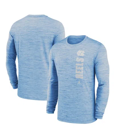 Jordan Men's Carolina Blue North Carolina Tar Heels 2024 Sideline Velocity Performance Long Sleeve T-shirt In Light Blue