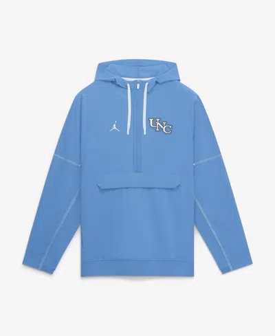 Jordan Men's Carolina Blue North Carolina Tar Heels 2026 Sideline Anorak Half-zip Hooded Jacket