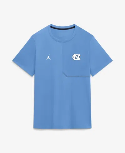 Jordan Men's Carolina Blue North Carolina Tar Heels 2026 Sideline Uv Dri-fit Coaches Shirt