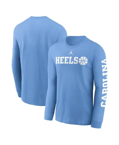 Jordan Men's Carolina Blue North Carolina Tar Heels Basketball Icon Two-hit Long Sleeve T-shirt In Light Blue