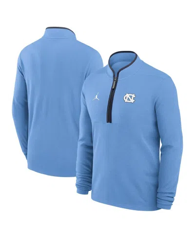 Jordan Men's Carolina Blue North Carolina Tar Heels Courtside Victory Dri-fit Half-zip Pullover Sweatshirt