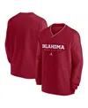 Jordan Men's Crimson Oklahoma Sooners 2024 Sideline Pullover Windshirt In Crimson