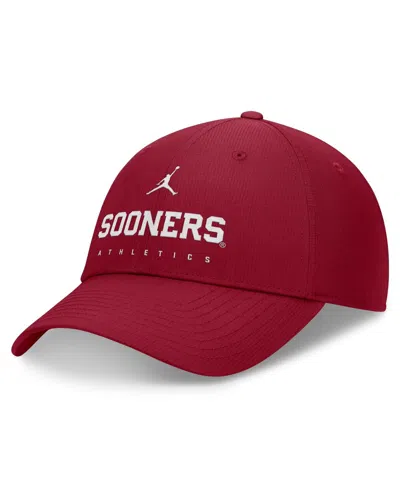 Jordan Men's Crimson Oklahoma Sooners 2024/25 On-field Club Performance Adjustable Hat