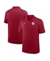 Jordan Men's Crimson Oklahoma Sooners 2025 Early Season Coaches Sideline Victory Stripe Performance Polo Sh In Red