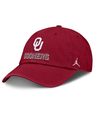 Jordan Men's Crimson Oklahoma Sooners 2025 On-field Club Adjustable Hat In Red