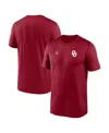 Jordan Men's Oklahoma Sideline Legend Small Logo  Brand Dri-fit College T-shirt In Red