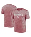 Jordan Men's Crimson Oklahoma Sooners 2025 Sideline Velocity Performance T-shirt In Pink