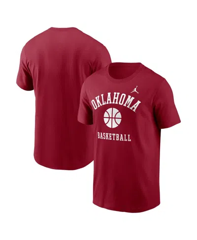 Jordan Men's Crimson Oklahoma Sooners Basketball Icon T-shirt