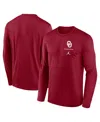 Jordan Men's Crimson Oklahoma Sooners Primary Stack Legend Long Sleeve T-shirt In Red
