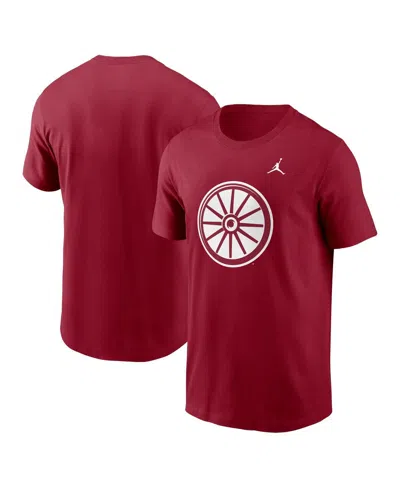 Jordan Men's Crimson Oklahoma Sooners Primetime Evergreen Alternate Logo T-shirt