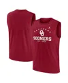 Jordan Men's Crimson Oklahoma Sooners Primetime Legend Mascot Lock Up Performance Muscle T-shirt In Red
