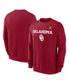 Jordan Men's Crimson Oklahoma Sooners Primetime Primary Stack Pullover Sweatshirt In Crimson