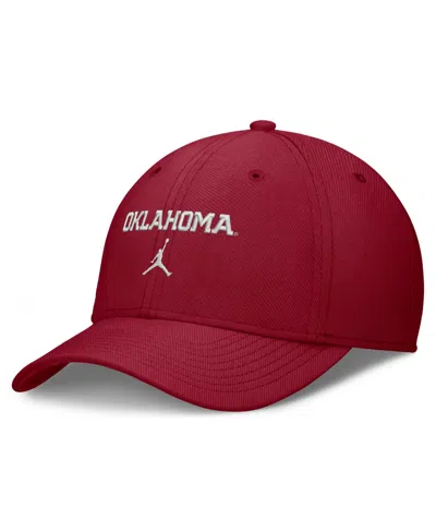 Jordan Men's Crimson Oklahoma Sooners Rise On-field Swooshflex Dri-fit Flex Hat In Red
