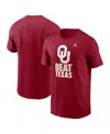 Jordan Men's Crimson Oklahoma Sooners Rivalry T-shirt In Red