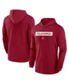 Jordan Men's Oklahoma Sooners Sideline  Dri-fit College Long-sleeve Hooded Top In Crimson