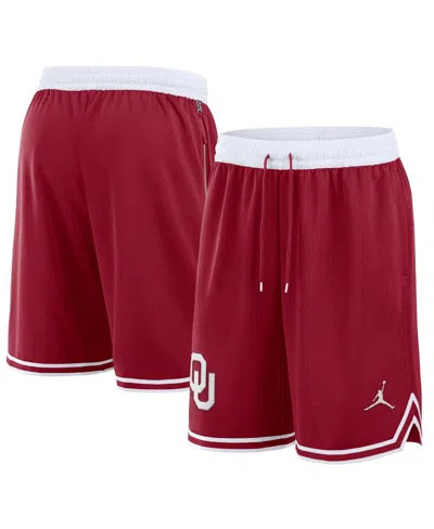 Jordan Men's Crimson/white Oklahoma Sooners Performance Basketball Shorts In Crimson,white