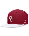 Jordan Men's Crimson/white Oklahoma Sooners Team Logo Performance Fitted Hat In Crimson,white