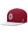 Jordan Men's Crimson/white Oklahoma Sooners Two-tone Primetime Performance Fitted Hat In Crimson,white