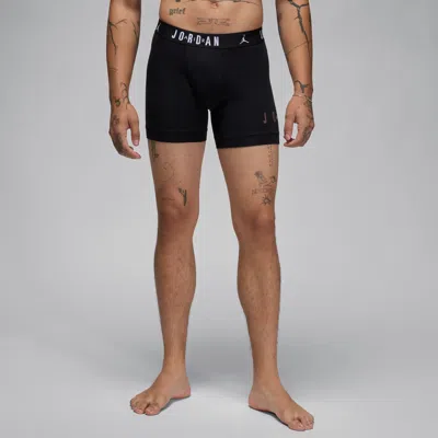 Jordan Men's  Dri-fit Cotton Essentials Flight Boxer Briefs (2-pack) In Brown