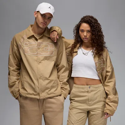 Jordan Men's  Essentials Coaches Jacket In Desert Camo/sail