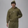 Jordan Men's  Essentials Fleece Hoodie In White/black/olive