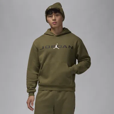 Jordan Men's  Essentials Fleece Hoodie In White/black/olive