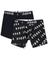 Jordan Men's 2-pack Cotton Flight Essentials Logo Print Boxer Briefs In Black