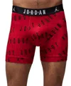 Jordan Men's  Dri-fit Cotton Essentials Flight Boxer Briefs (2-pack) In Red