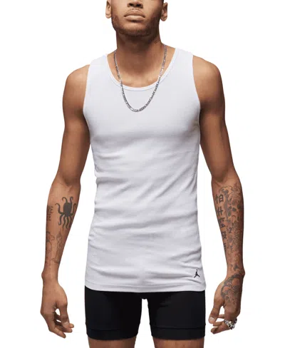 Jordan Mens  Flight Base Tank 2 Pack In White