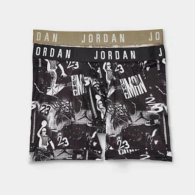 Jordan Men's Flight Collage Boxer Briefs (2-pack) In Black