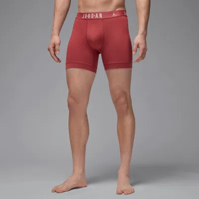 Jordan Men's  Flight Cotton Core Boxer Briefs (3-pack) In Red